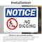 Signmission No Digging, 14 in W x Rectangle, Vinyl Decal OS-2PACK-NS-D-1014-L-16071 - alternate 4